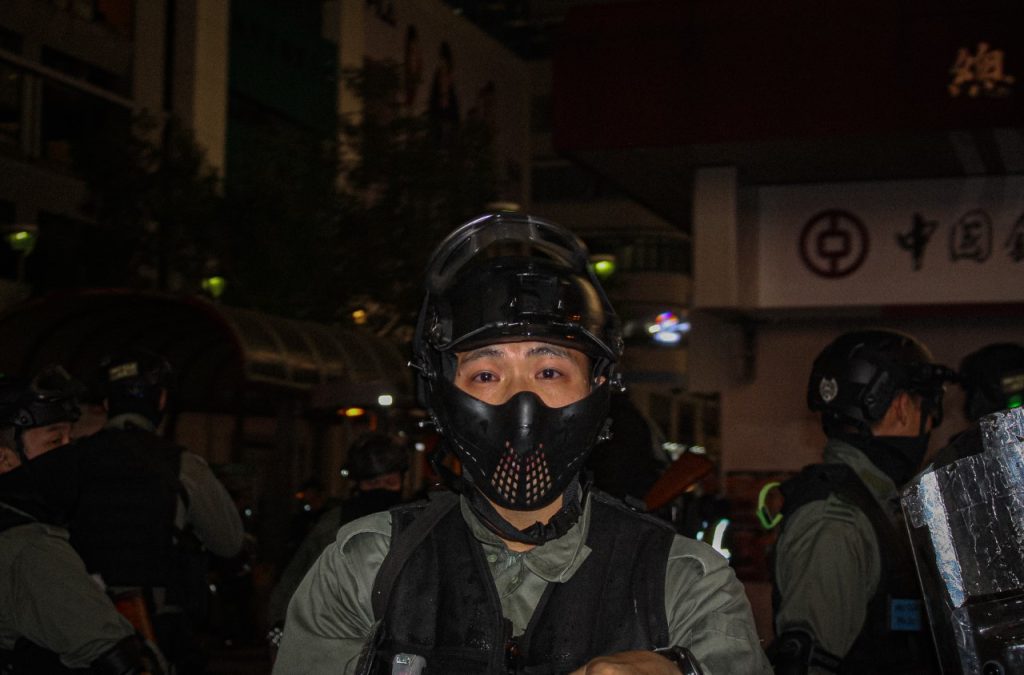 officer teary eyed after deploying tg