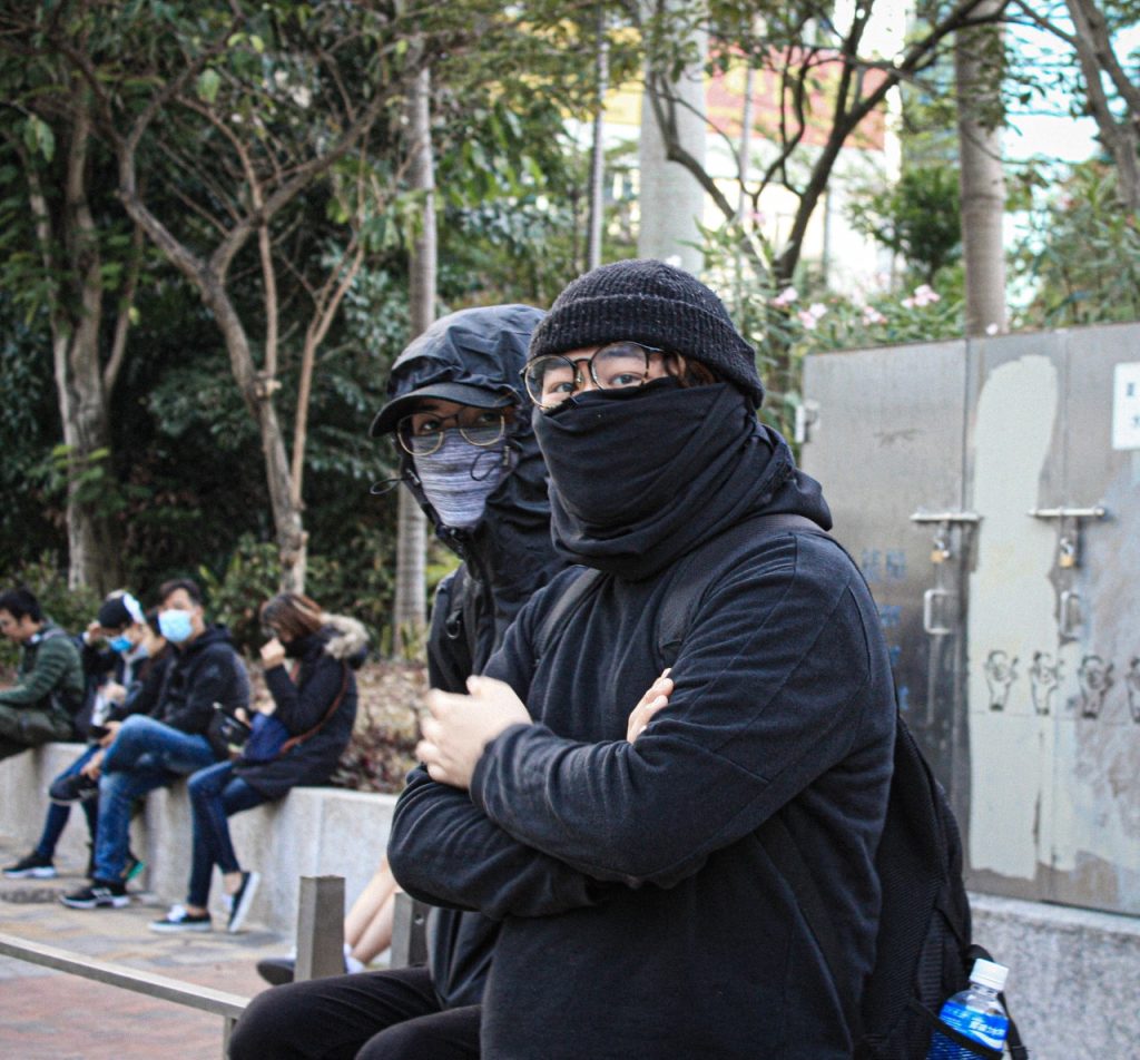 two protestors